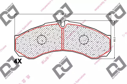 Комплект тормозных колодок DJ PARTS BP1914